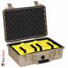 1505 Kit Modulable jaune/noir av/Mousse pour Couvercle pour valise Peli 1500 2