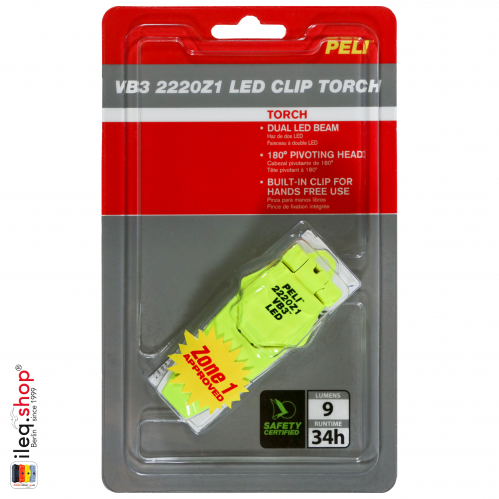 2220Z1 VB3 LED Lampe Clip, ATEX 2015, Zone 1, Jaune