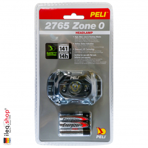 2765Z0 LED Headlight ATEX 2015, Zone 0, Noire